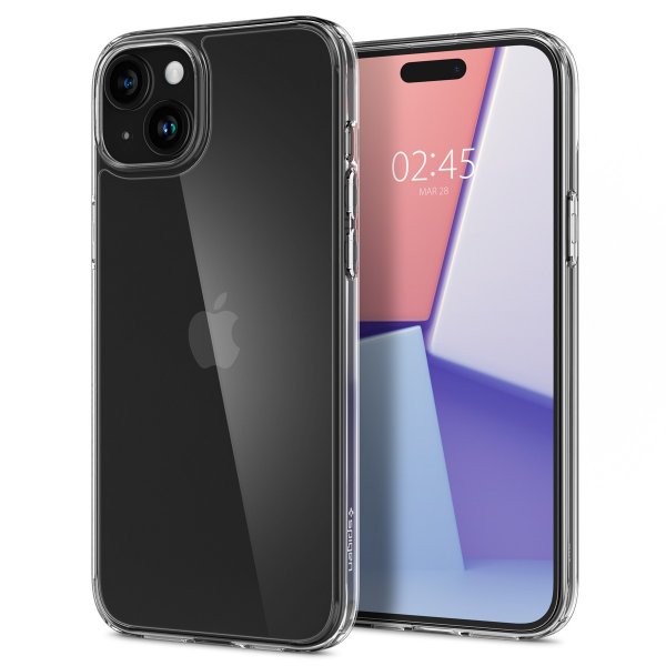 Spigen iPhone 15 Plus Suojakuori Air Skin Hybrid Crystal Clear