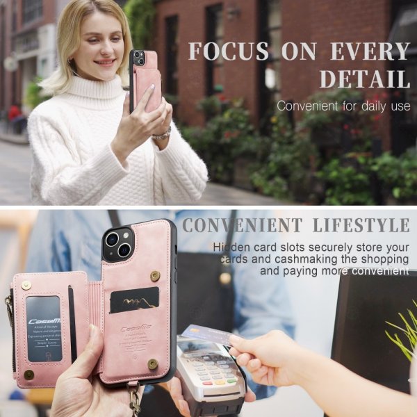 CaseMe iPhone 15 Plus -suojakuori C20-sarja Ruusukulta