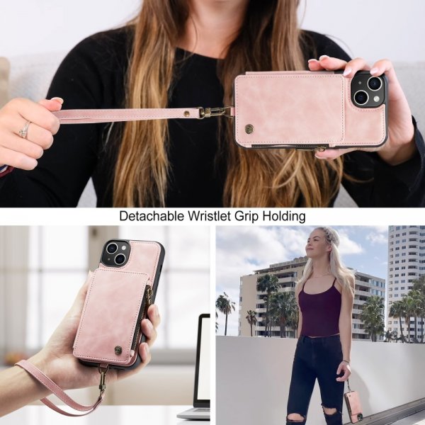 CaseMe iPhone 15 Plus -suojakuori C20-sarja Ruusukulta