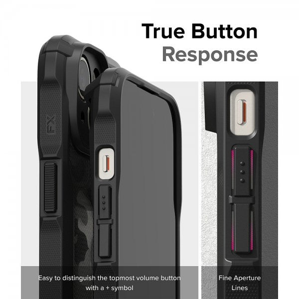 Ringke iPhone 15 Plus Suojakuori Fusion X Design Camo Black