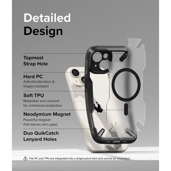 Ringke iPhone 15 Plus Suojakuori Fusion X Magnetic Matte Black