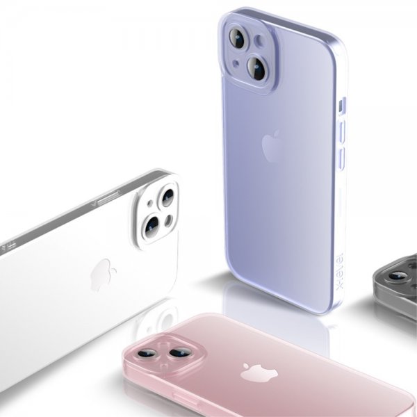 X-Level iPhone 15 Plus -kuori, karkaistu lasi, sininen