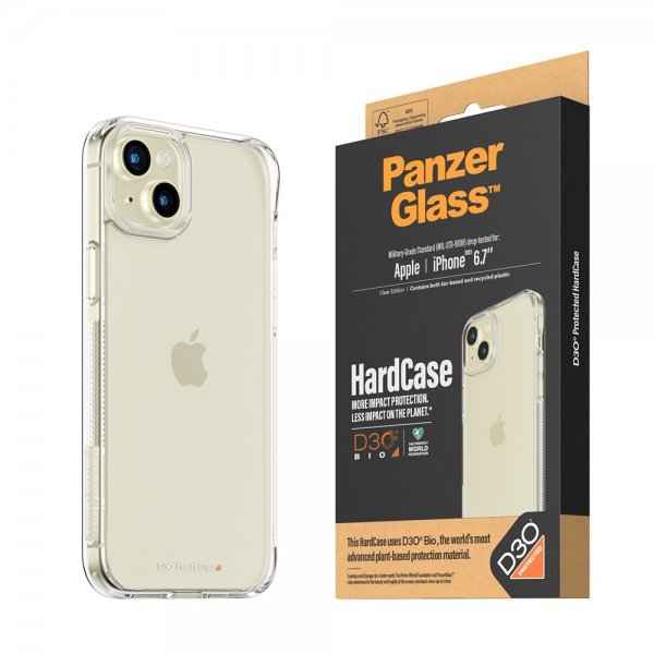 PanzerGlass iPhone 15 Plus -suojakuori HardCase D3O Transparent