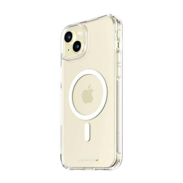 PanzerGlass iPhone 15 Plus -suojakuori, HardCase MagSafe D3O, läpinäkyvä