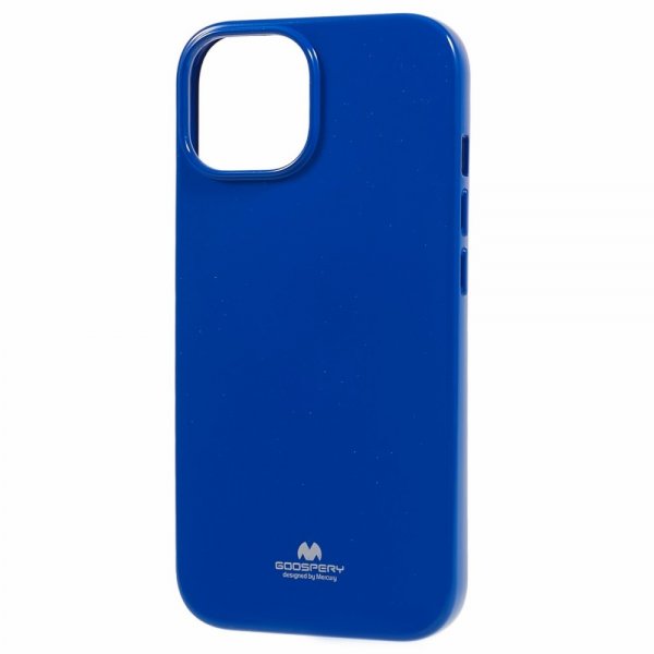 Mercury iPhone 15 Plus Suojakuori Jelly Glitter Sininen