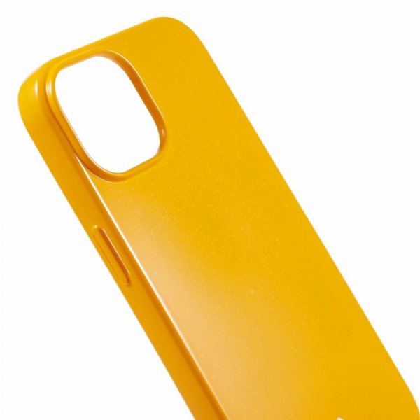 Mercury iPhone 15 Plus Suojakuori Jelly Glitter Keltainen
