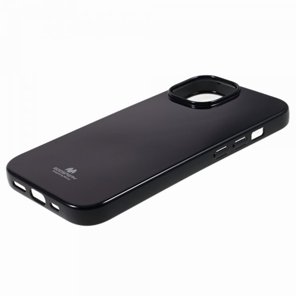 Mercury iPhone 15 Plus Suojakuori Jelly Glitter Musta