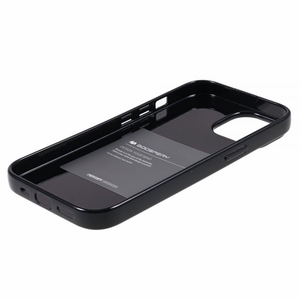 Mercury iPhone 15 Plus Suojakuori Jelly Glitter Musta