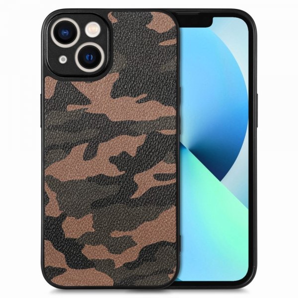 iPhone 15 Plus Suojakuori Maastokuvio Ruskea