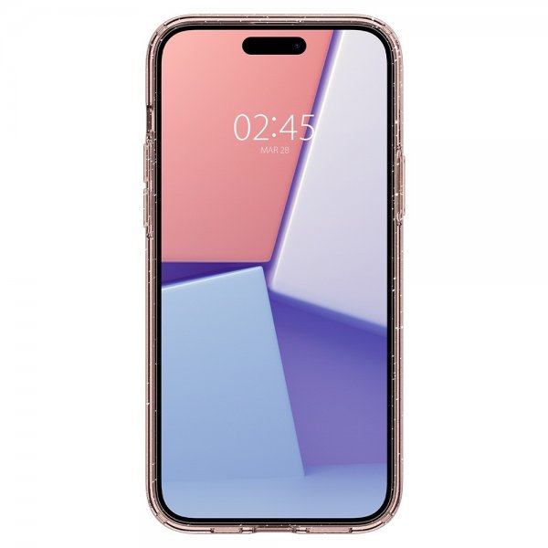 Spigen iPhone 15 Plus Suojakuori Liquid Crystal Glitter Rose Quartz
