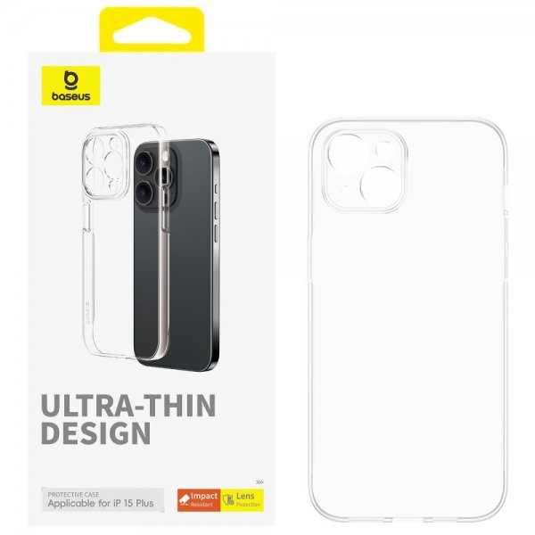 Baseus iPhone 15 Plus Kuori Lucent Series Läpinäkyvä