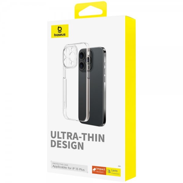 Baseus iPhone 15 Plus Kuori Lucent Series Läpinäkyvä