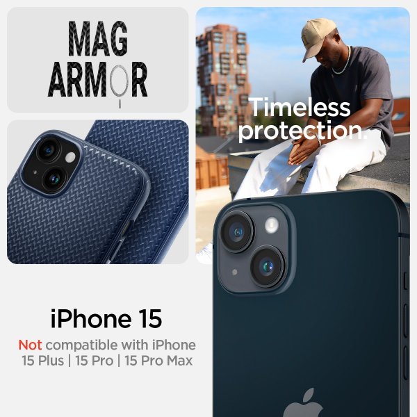 Spigen iPhone 15 Plus Suojakuori Mag Armor MagFit Matte Black