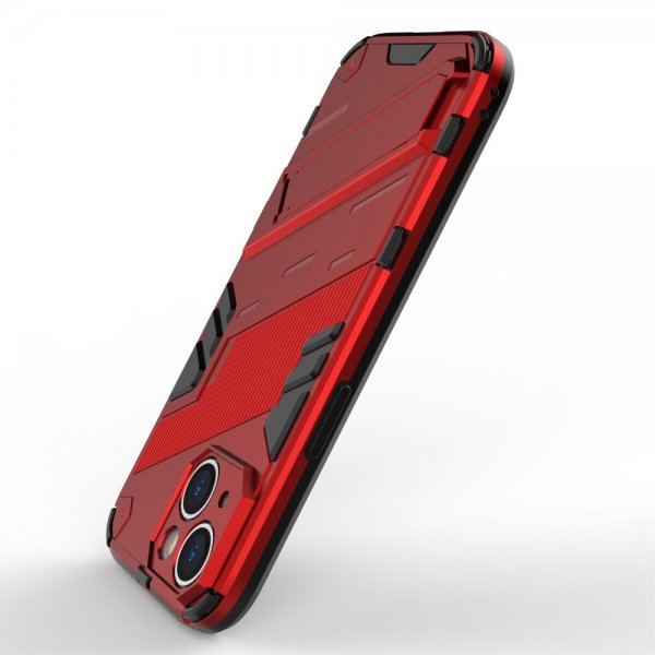 iPhone 15 Plus Suojakuori Jalustalla Punainen