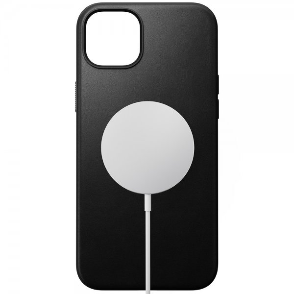 Nomad iPhone 15 Plus -suojakuori, Modern Leather Case, musta