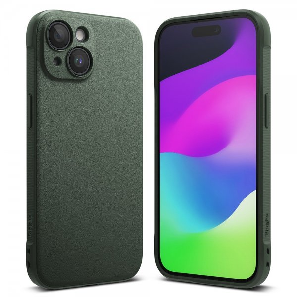 Ringke iPhone 15 Plus Suojakuori Onyx Tummanvihreä