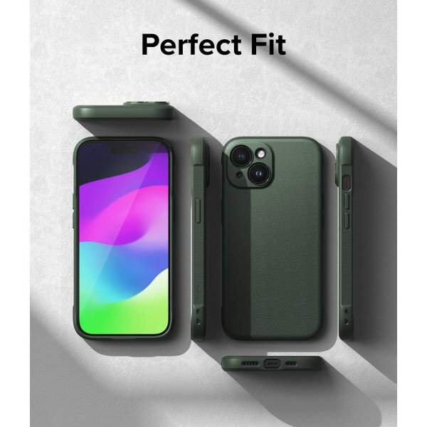 Ringke iPhone 15 Plus Suojakuori Onyx Tummanvihreä