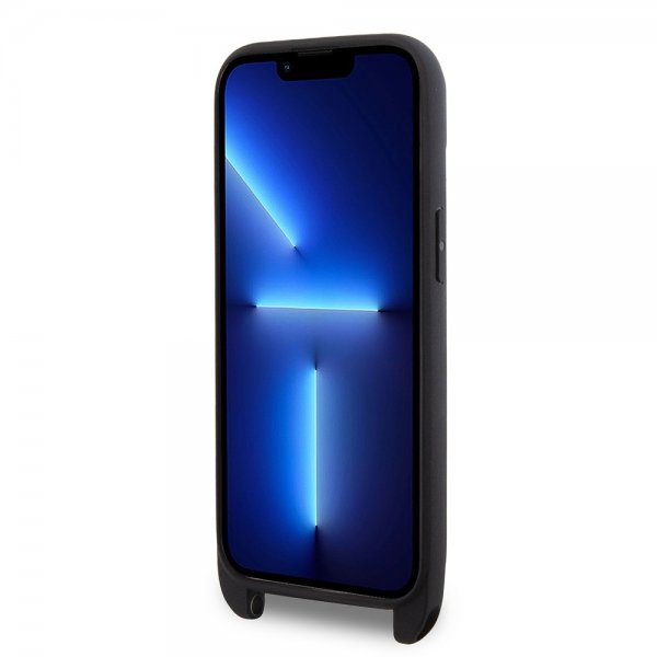 Karl Lagerfeld iPhone 15 Plus -suojakuori, Saffiano Crossbody, musta