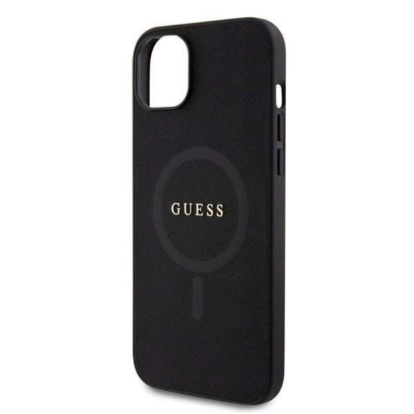 Guess iPhone 15 Plus Suojakuori Saffiano MagSafe Musta