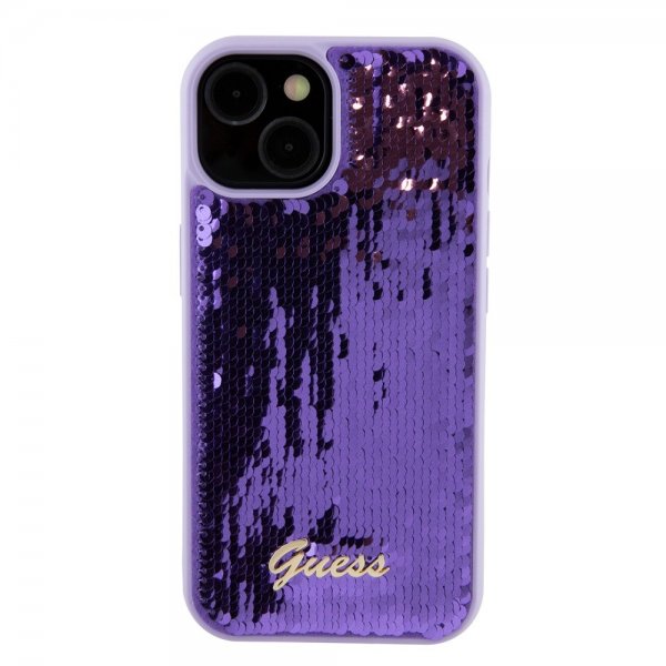 Guess iPhone 15 Plus Suojakuori Sequin Lila