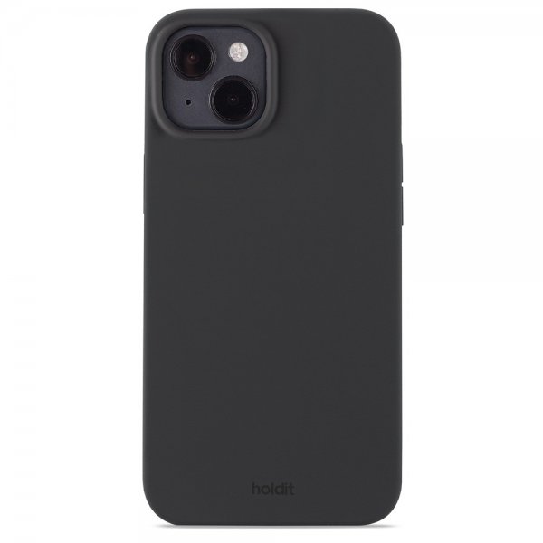 holdit iPhone 15 Plus Silikonisuojakuori Musta