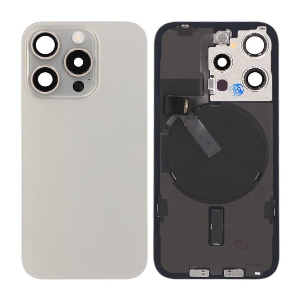 iPhone 15 Pro Takalasi Täydellinen Alkuperäinen Luonnollinen Titaani