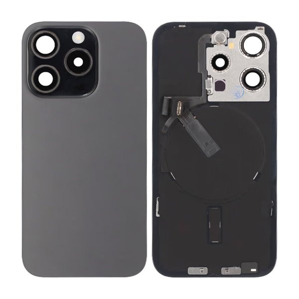 iPhone 15 Pro Takalasi Kokonainen OEM - Titaaninvärinen Musta