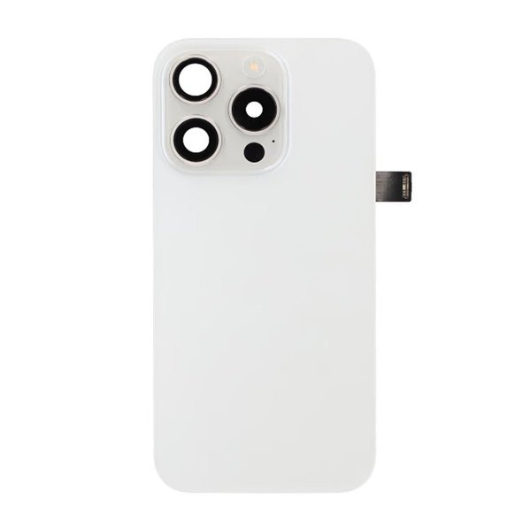 iPhone 15 Pro Takalasi, täydellinen OEM - Titaanivalkoinen