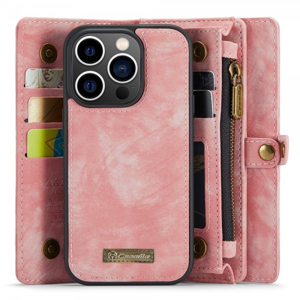 CaseMe iPhone 15 Pro Kotelo 008 Series Irrotettava Kuori Ruusunpunainen