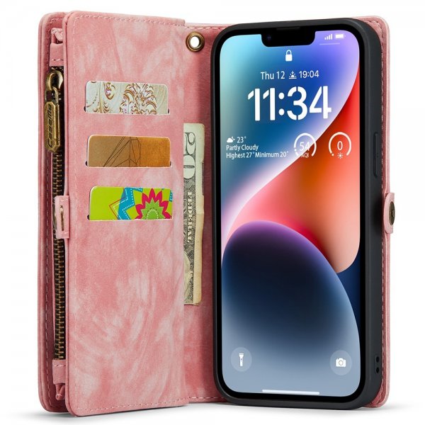 CaseMe iPhone 15 Pro Kotelo 008 Series Irrotettava Kuori Ruusunpunainen
