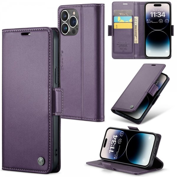 CaseMe iPhone 15 Pro -kotelo 023 Series Violetti