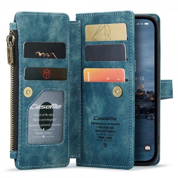 CaseMe iPhone 15 Pro Kotelo C30-sarja Petrol