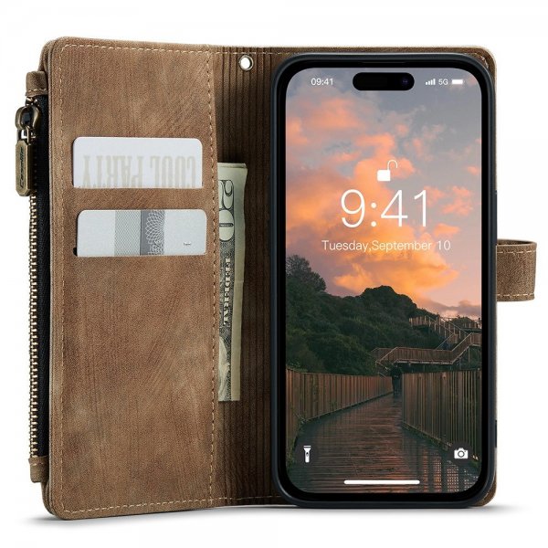 CaseMe iPhone 15 Pro -suojakuori C30 Series Ruskea