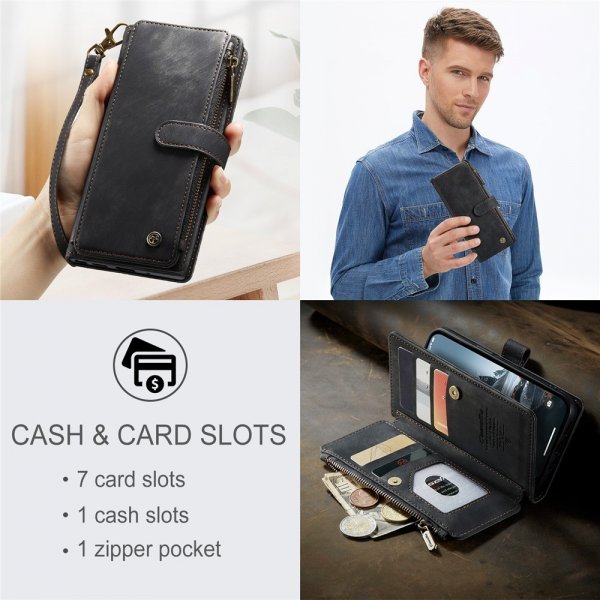 CaseMe iPhone 15 Pro -suojakuori, C30-sarja, musta