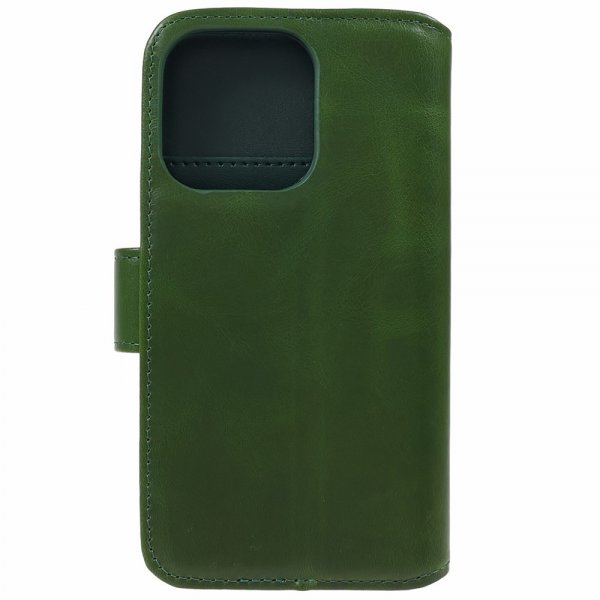 Nordic Covers iPhone 15 Pro Kotelo Essential Leather Juniper Green
