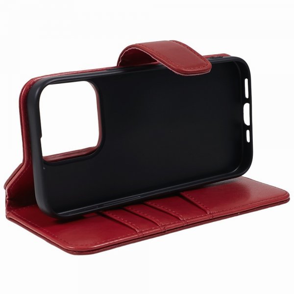 Nordic Covers iPhone 15 Pro -suojakuori Essential Leather Poppy Red