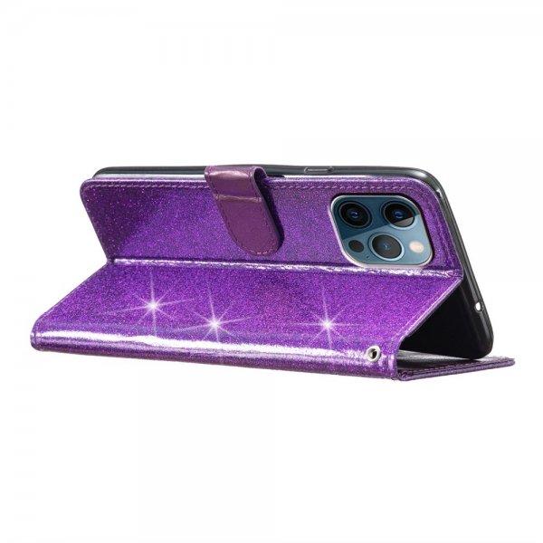 iPhone 15 Pro Kotelo Glitter Liila