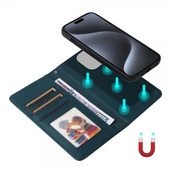 Betopnice iPhone 15 Pro Kotelo irrotettavalla kuorella 005 Sininen