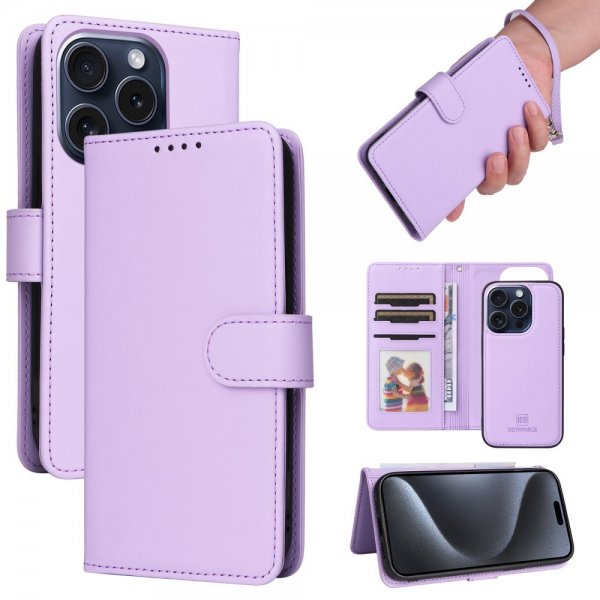 Betopnice iPhone 15 Pro -kuori irrotettavalla kuorella 005 Violetti