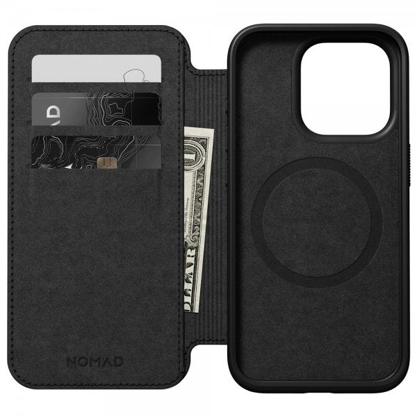 Nomad iPhone 15 Pro -kotelo Modern Leather Folio English Tan