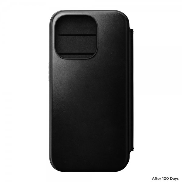 Nomad iPhone 15 Pro -suojakuori Modern Leather Folio Horween Musta
