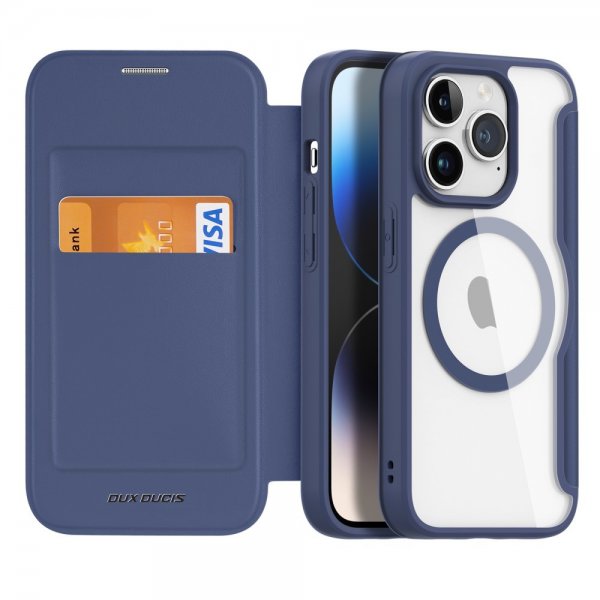Dux Ducis iPhone 15 Pro -kotelo, Skin X Pro Series MagSafe, sininen