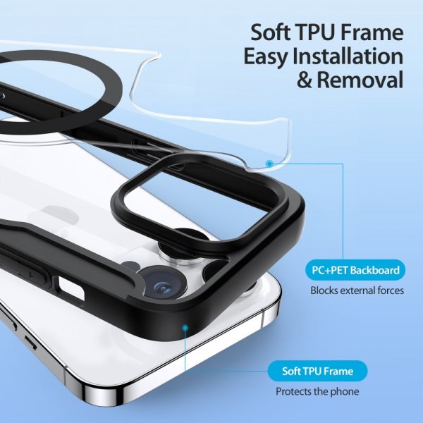 Dux Ducis iPhone 15 Pro Kotelo Skin X Pro Series MagSafe Musta