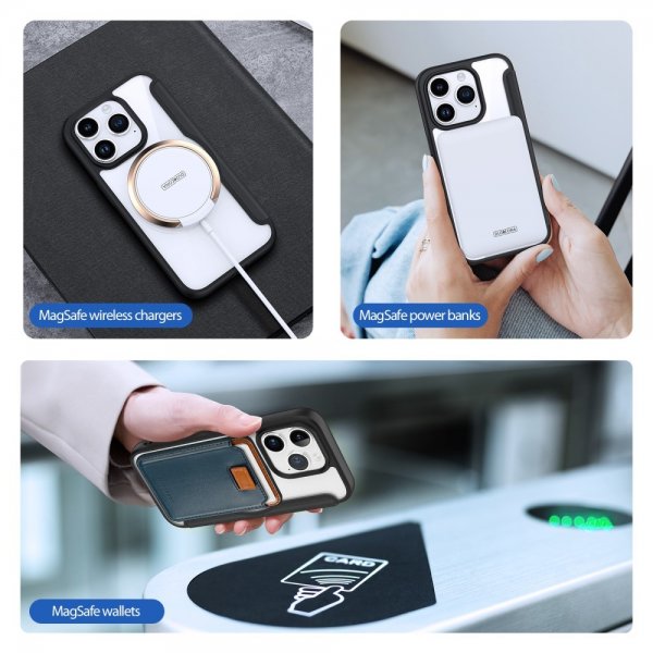 Dux Ducis iPhone 15 Pro Kotelo Skin X Pro Series MagSafe Musta