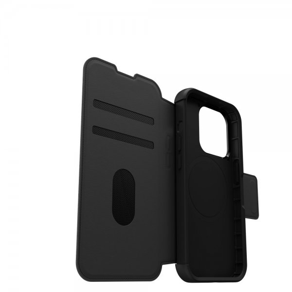 Otterbox iPhone 15 Pro -suojakuori Strada MagSafe Shadow Black