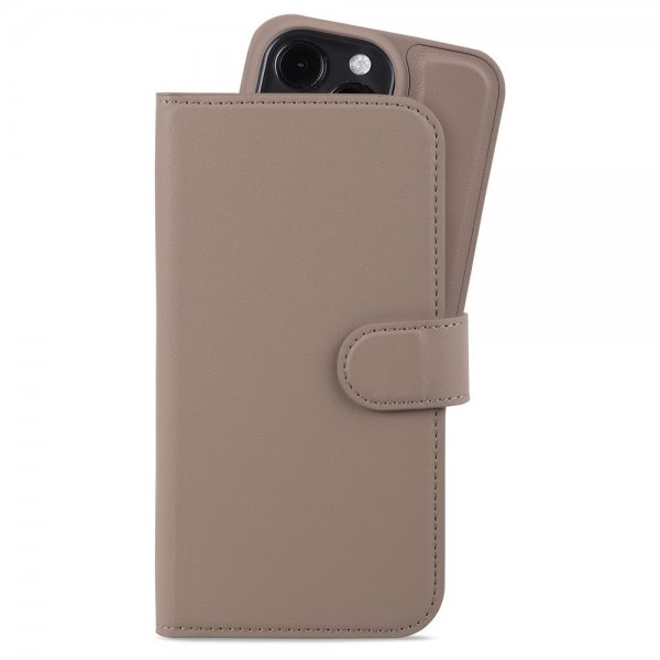 holdit iPhone 15 Pro -lompakkokotelo Magnet Plus Mocha Brown