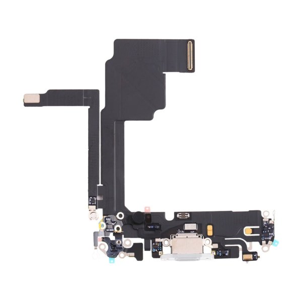 iPhone 15 Pro Latausliitin ja joustokaapeli - Valkoinen
