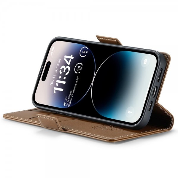 CaseMe iPhone 15 Pro Max Kuori 023-sarja Ruskea