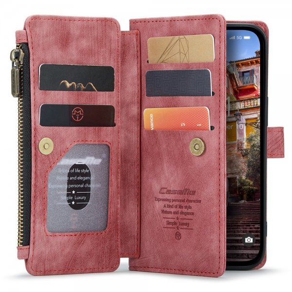 CaseMe iPhone 15 Pro Max -suojakotelo, C30 Series, punainen