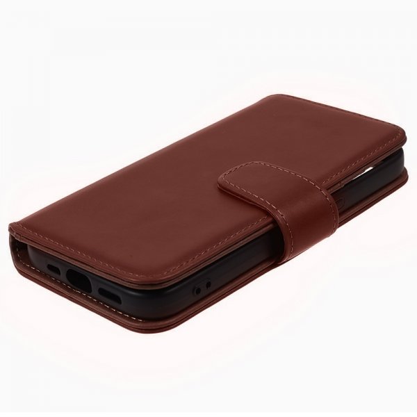 Nordic Covers iPhone 15 Pro Max -kotelo, Essential Leather, Maple Brown